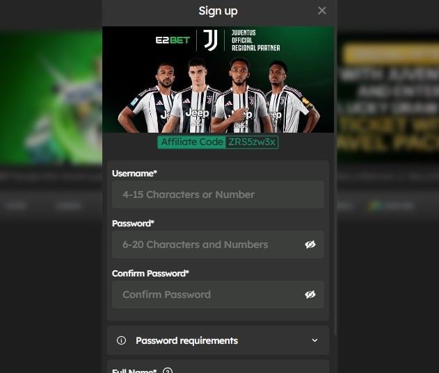 Register account
