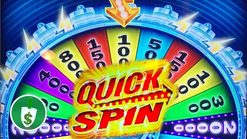 Colourful bonus wheel with a Quick Spin logo