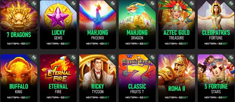 Nextspin slot games